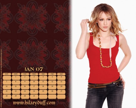 2007 Hilary Duff Official Calendar 1.jpg